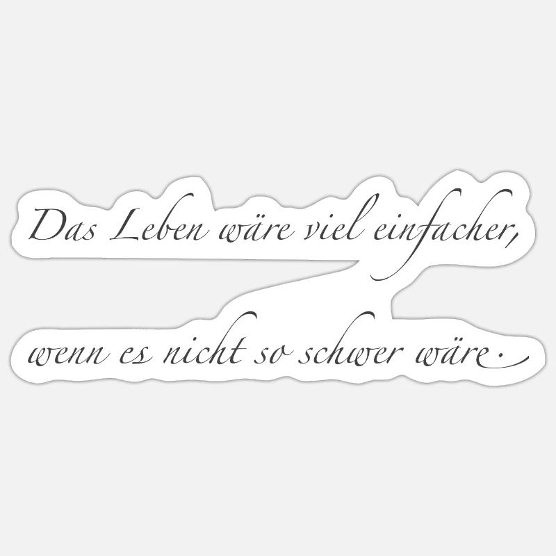 life - Sticker size S (10 x 10 cm) - white matte