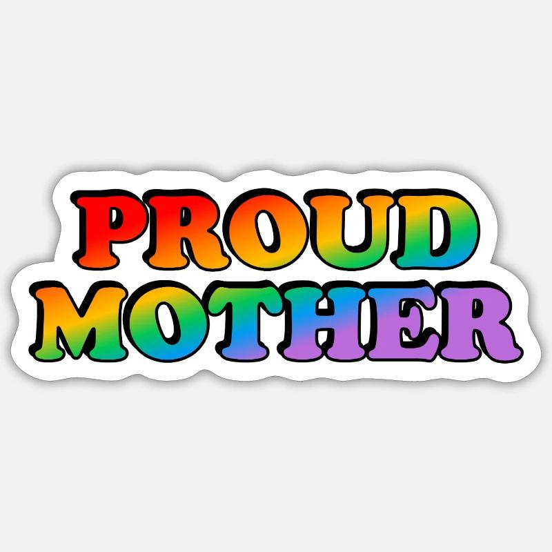 Stolze Mutter - Sticker Größe S (10 x 10 cm) - Mattweiß