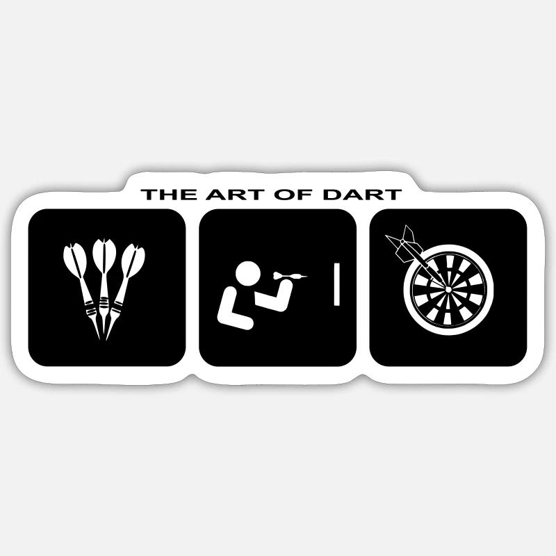 Dart Darten Sport Unterhaltung Freizeit Hobby Sticker Größe S (10 x 10 cm)