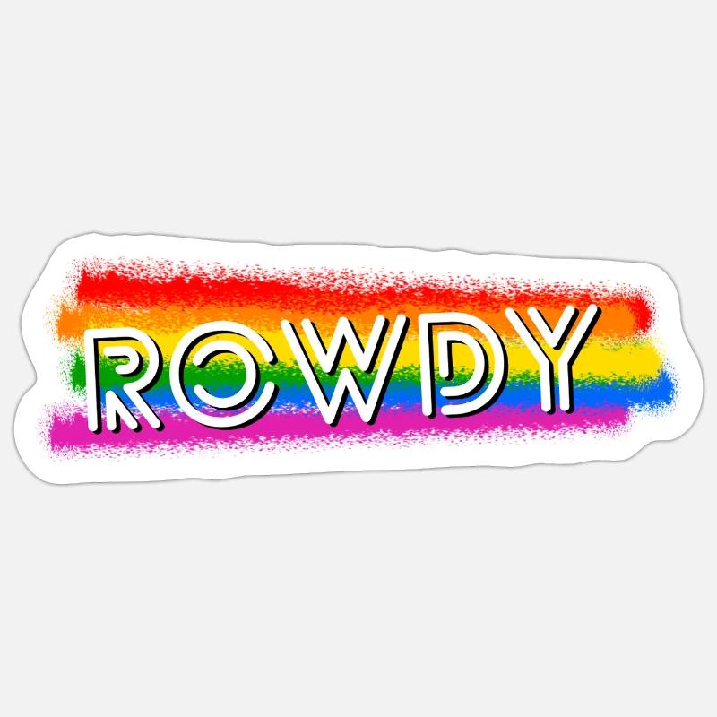 Queer Rowdy Sticker size S (10 x 10 cm)