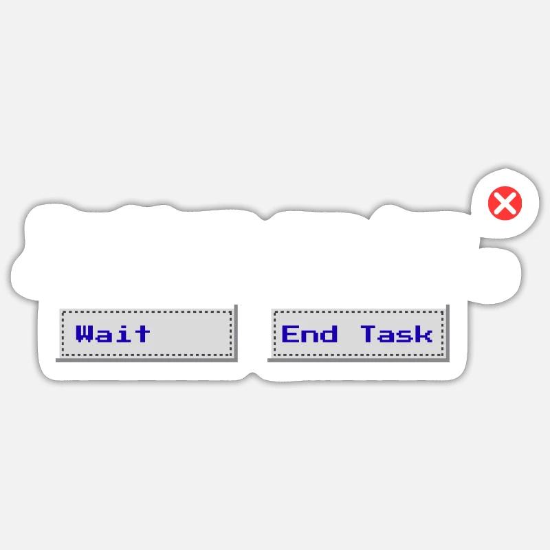 Feelings.exe Has Stopped Responding – Glitched Sad Sticker size S (10 x 10 cm)