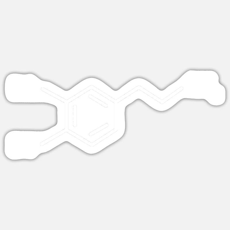 Formule structurale, chimie, science, physique, laboratoire Sticker taille S (10 x 10 cm)