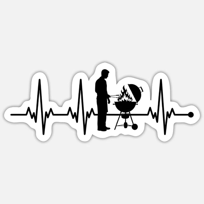 BBQ BBQ - Sticker size S (10 x 10 cm) - white matte