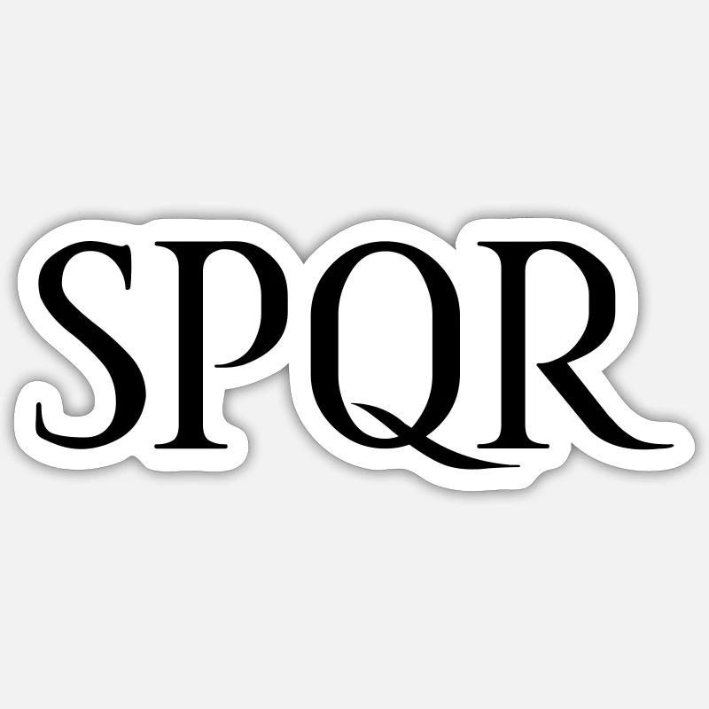SPQR Lettering Vector Dark Sticker size S (10 x 10 cm)