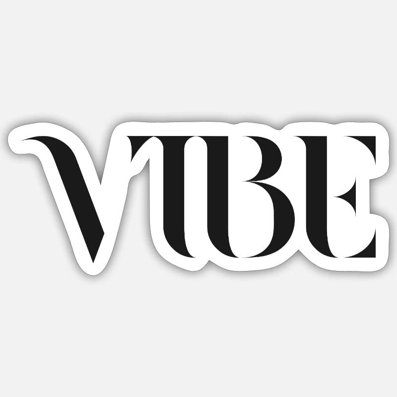 Vibe - Sticker taille S (10 x 10 cm) - blanc mat
