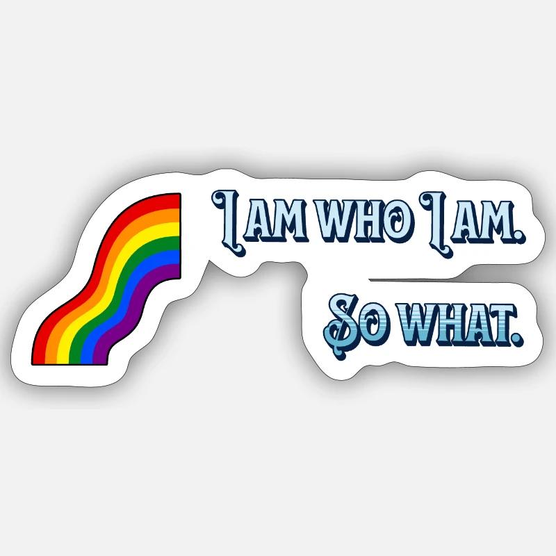 Ich bin - Sticker Größe S (10 x 10 cm) - Mattweiß