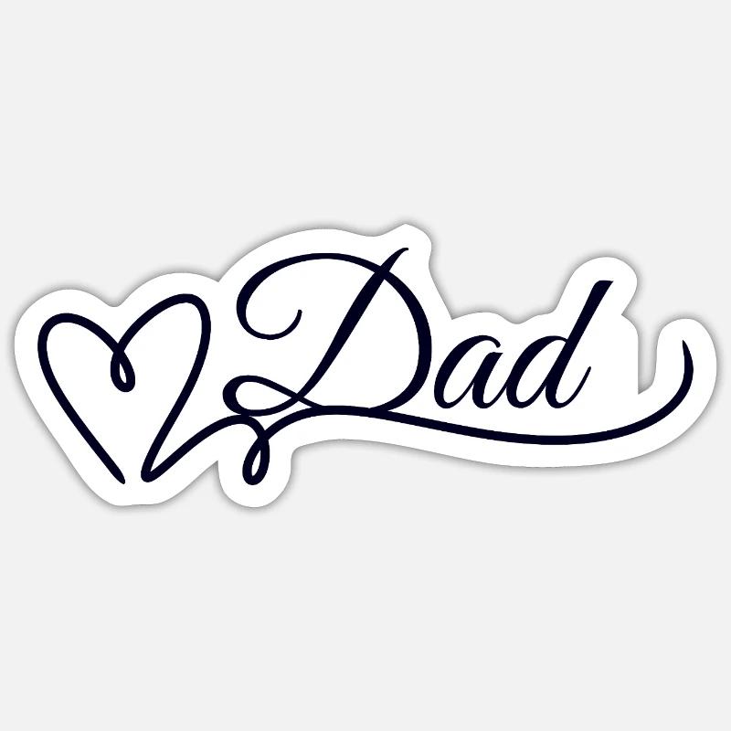 Dad - Sticker taille S (10 x 10 cm) - blanc mat