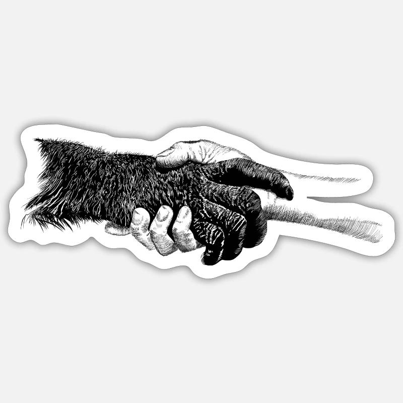 Hands Sticker size S (10 x 10 cm)