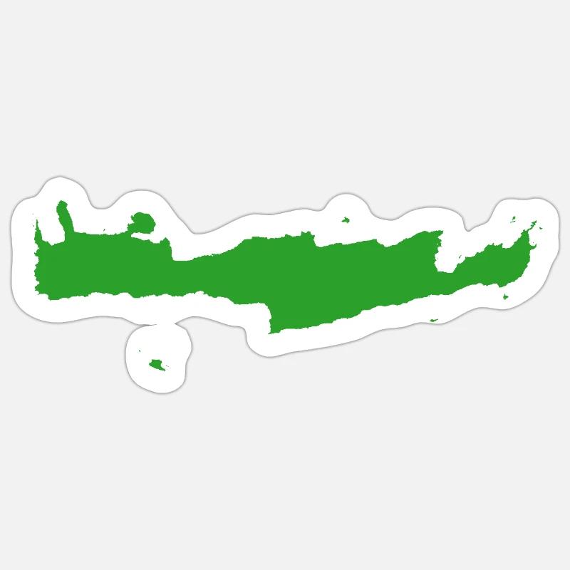 Kriti vert - Sticker taille S (10 x 10 cm) - blanc mat