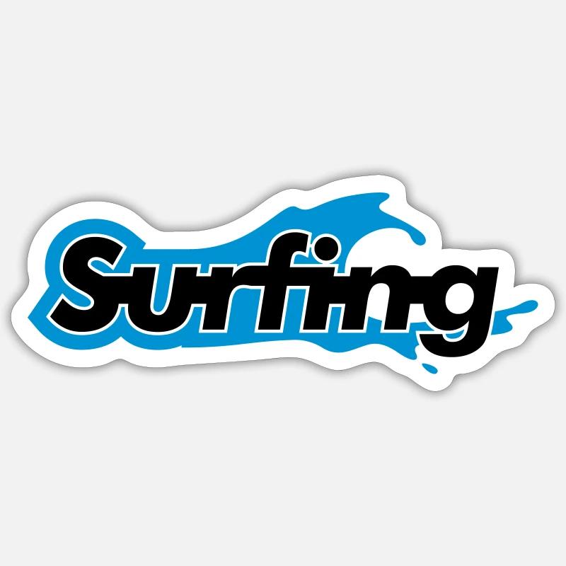 Surfing Sticker Größe S (10 x 10 cm)