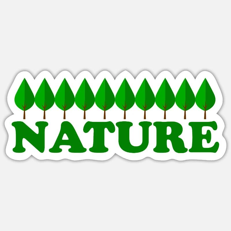 Nature - Sticker taille S (10 x 10 cm) - blanc mat