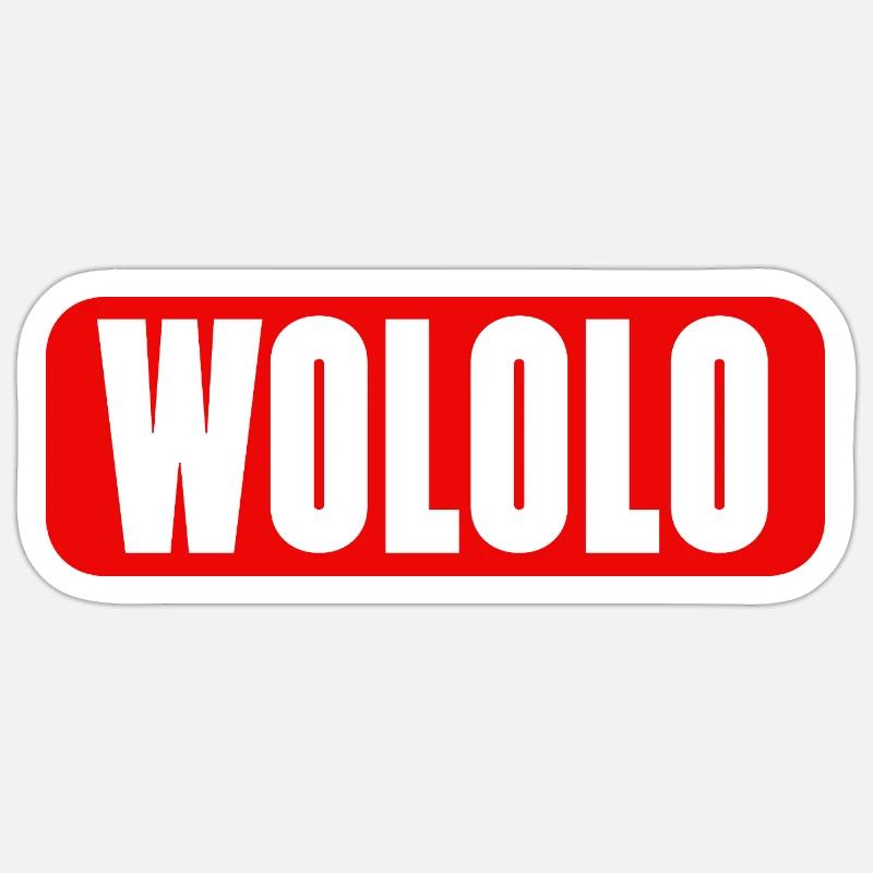Wololo - 1a - Édition Mobii_3 - Rouge & Blanc - Sticker taille S (10 x 10 cm) - blanc mat