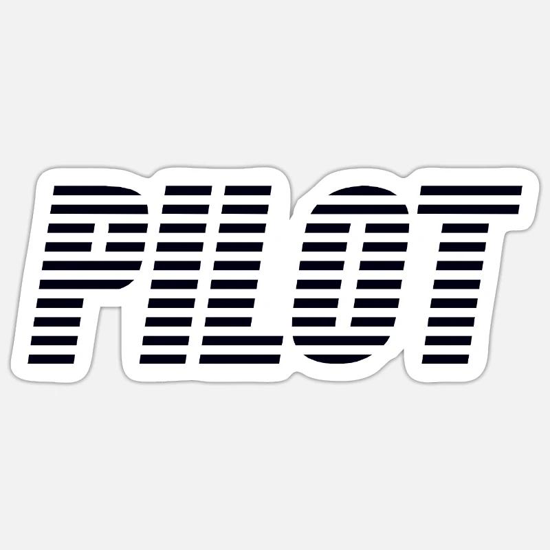 pilot - Sticker size S (10 x 10 cm) - white matte