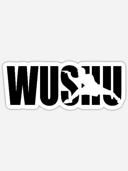 Wushu Kung Fu Kampfkunst Klassisches Design - Sticker Größe S (10 x 10 cm) - Mattweiß