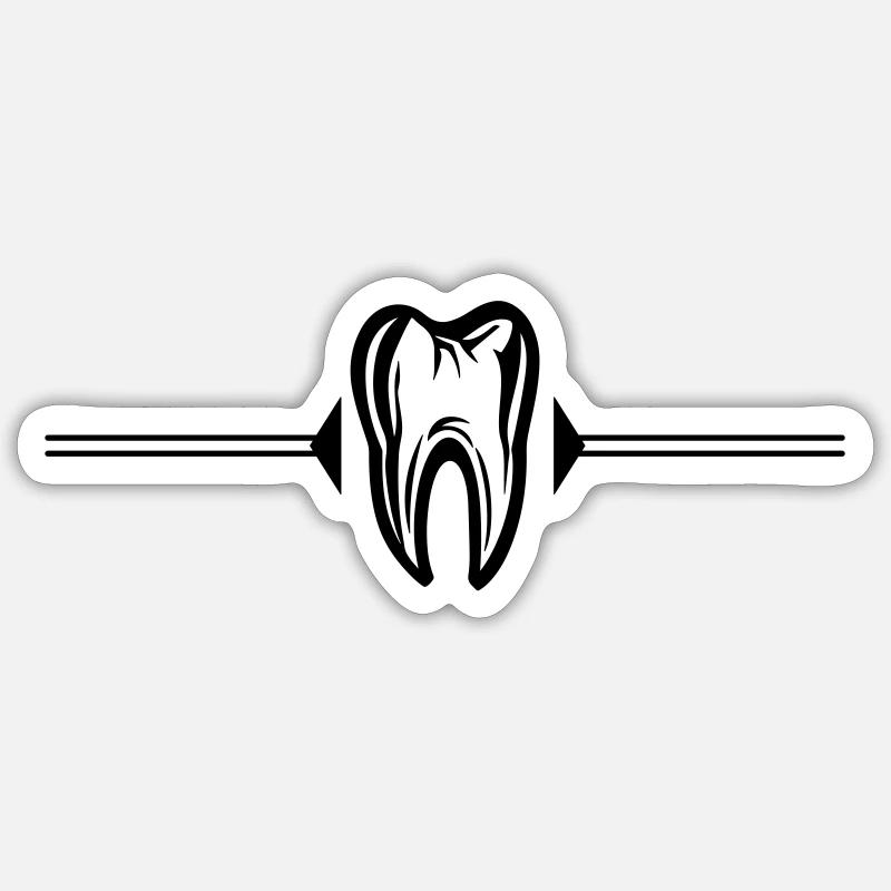 Tooth Icon Dentist - Sticker size S (10 x 10 cm) - white matte