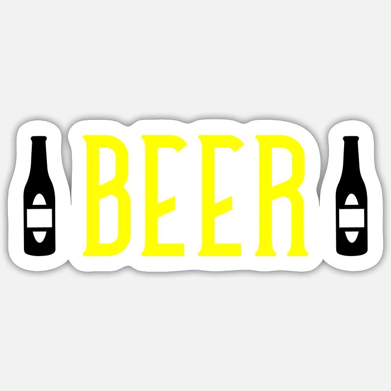 Beer - Sticker size S (10 x 10 cm) - white matte