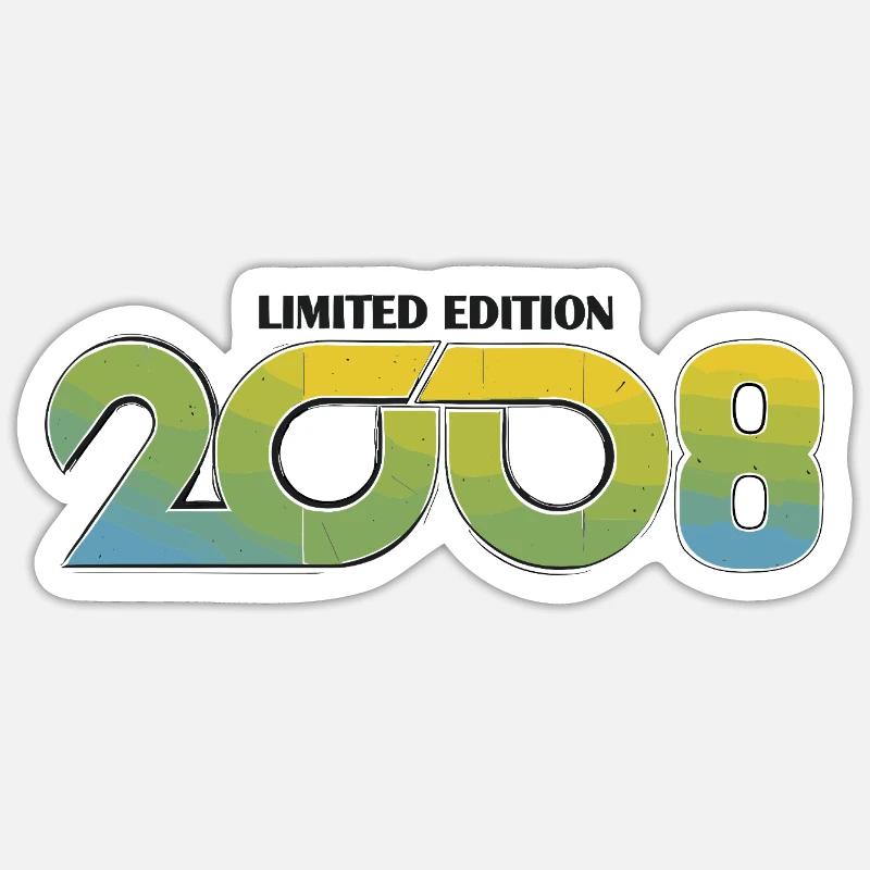 Limitierte Edition 2008 Retro  - Sticker Größe S (10 x 10 cm) - Mattweiß