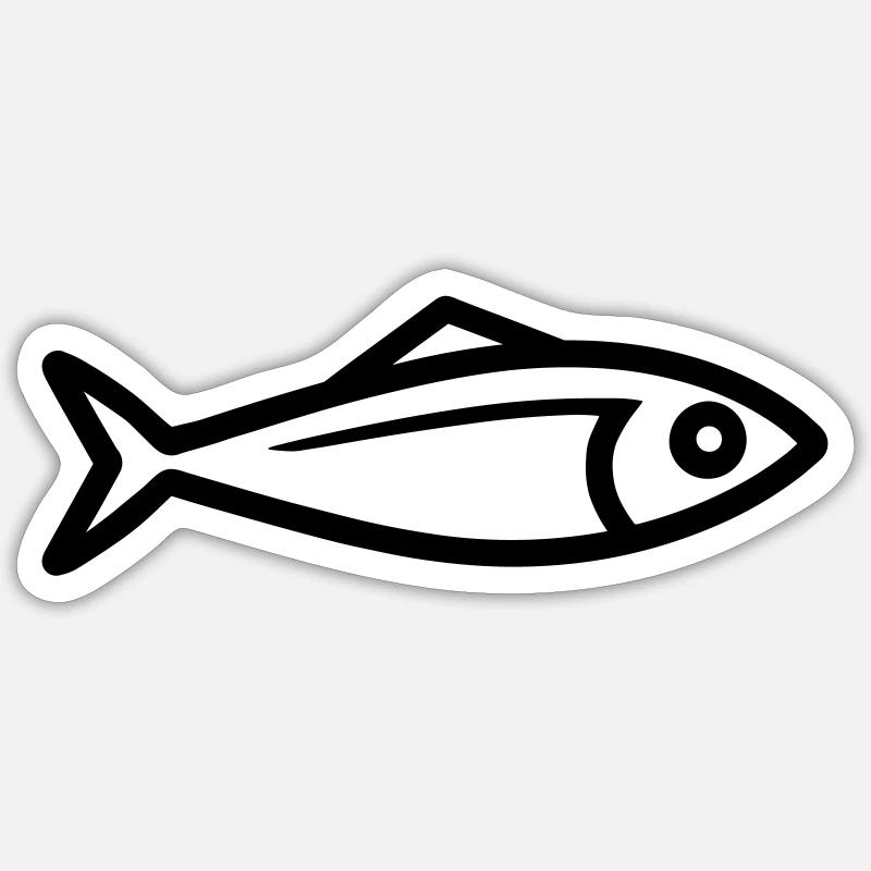 Hering - Sticker Größe S (10 x 10 cm) - Mattweiß