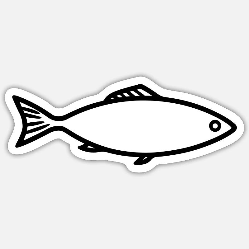 Hering - Sticker Größe S (10 x 10 cm) - Mattweiß