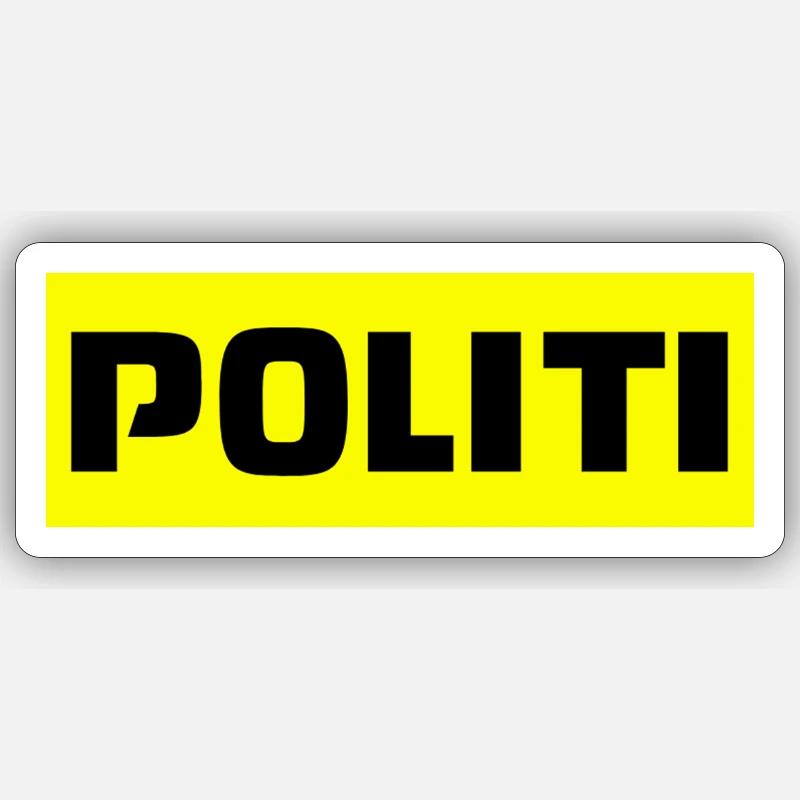 Polizei - Sticker Größe S (10 x 10 cm) - Mattweiß