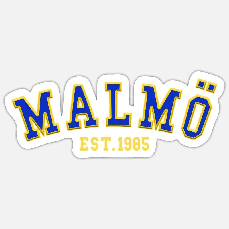 Malmö Est. 1985 - Sticker size S (10 x 10 cm) - white matte