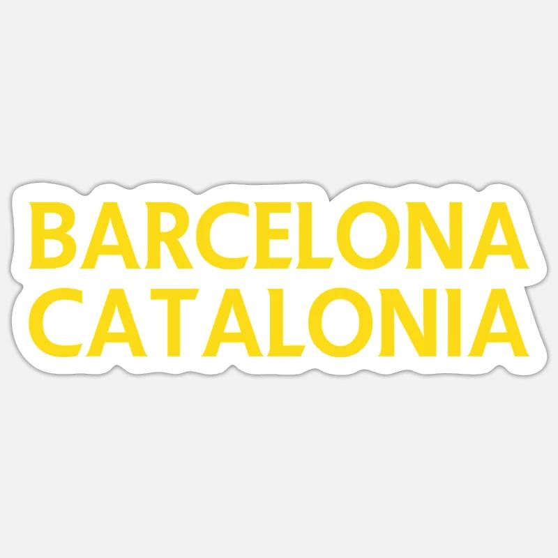 Lyrique Barcelone – Catalogne - Sticker taille S (10 x 10 cm) - blanc mat