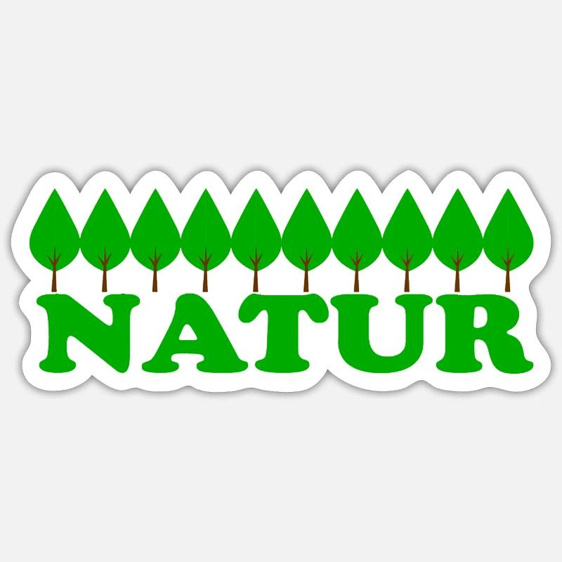 Nature - Sticker taille S (10 x 10 cm) - blanc mat