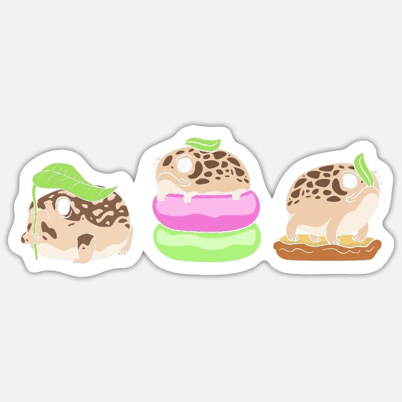 Grenouille - Sticker taille S (10 x 10 cm) - blanc mat