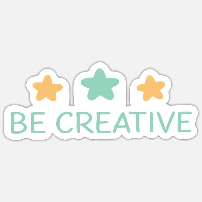 Get Creative: Pastel Stars - Sticker size S (10 x 10 cm) - white matte