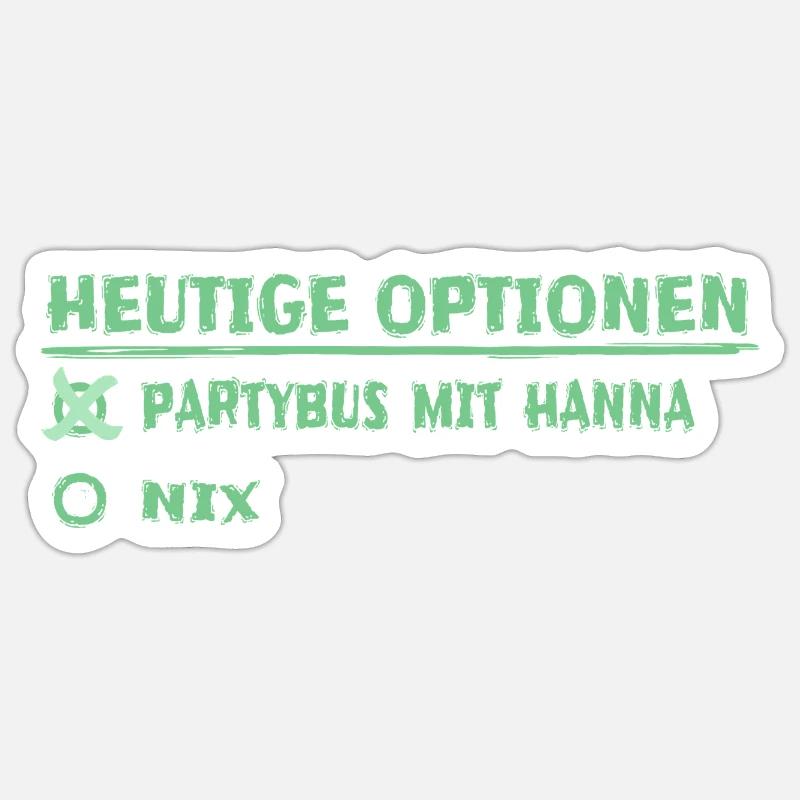 First name hanna - Sticker size S (10 x 10 cm) - white matte