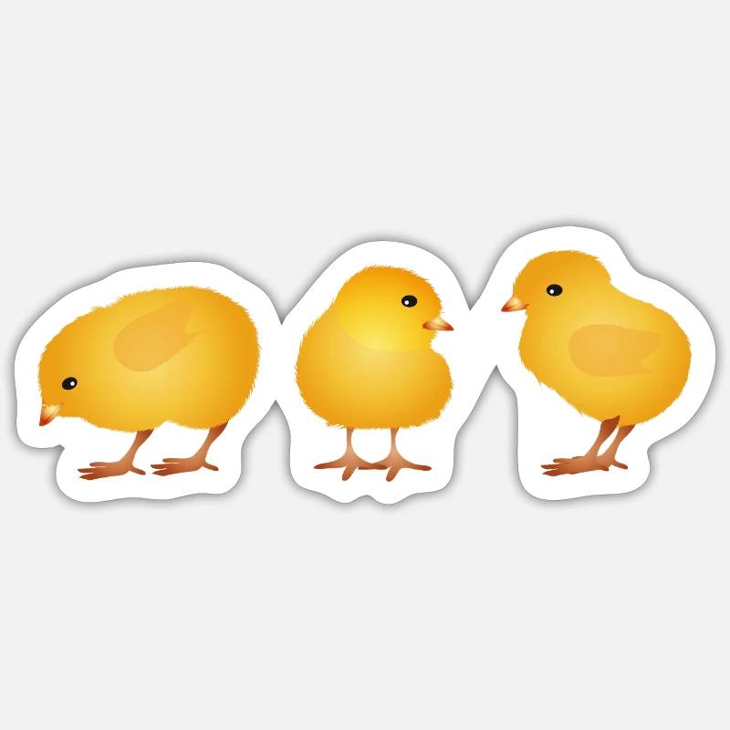 Chick – Cute Spring and Easter Motif - Sticker size S (10 x 10 cm) - white matte