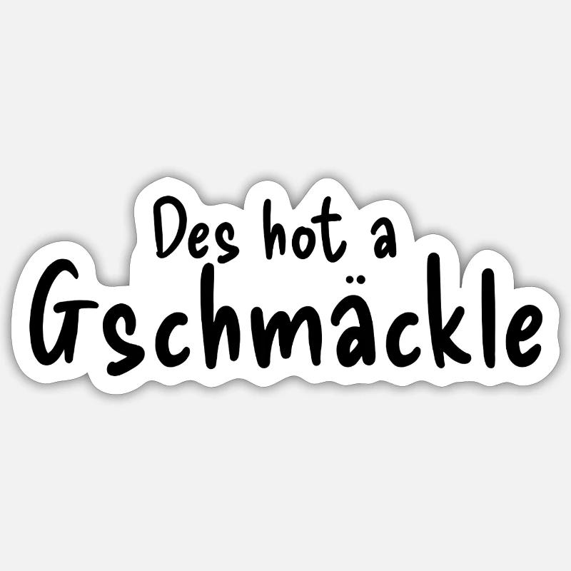 Gschmäckle - Sticker Größe S (10 x 10 cm) - Mattweiß