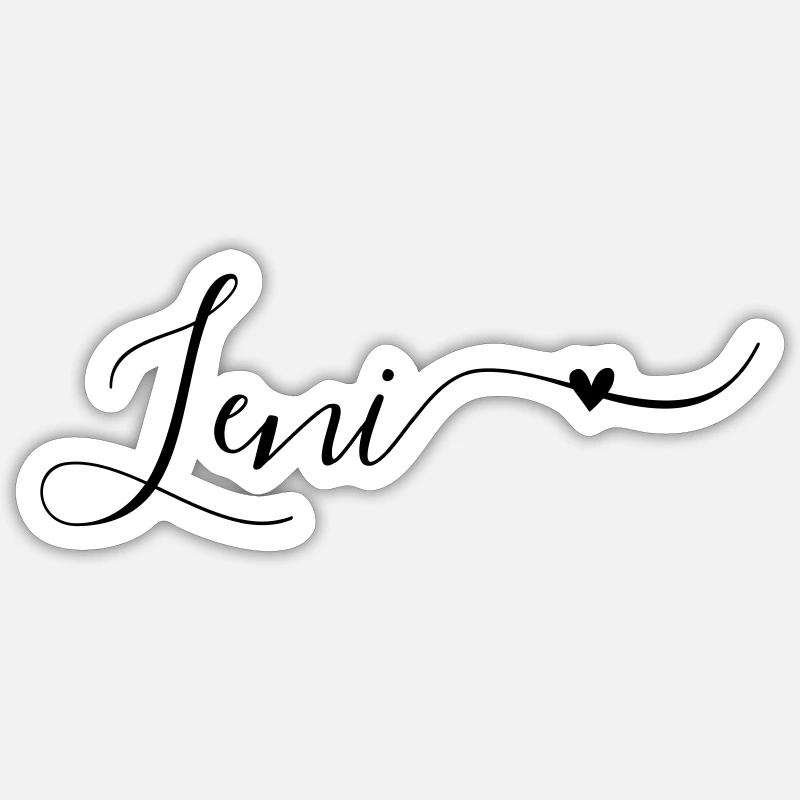 Imię Leni Imię Ozdobne Naklejka rozmiar S (10 x 10 cm)