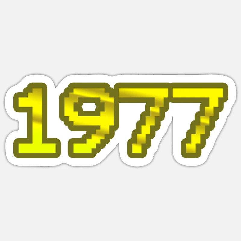 1977 - Sticker size S (10 x 10 cm) - white matte