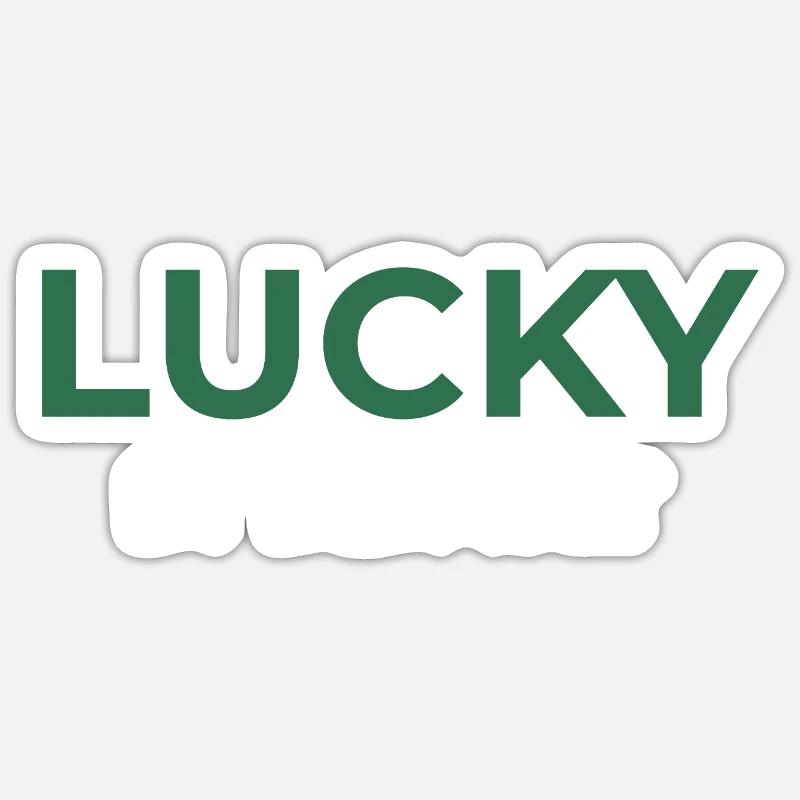 Lucky By Default Sticker size S (10 x 10 cm)