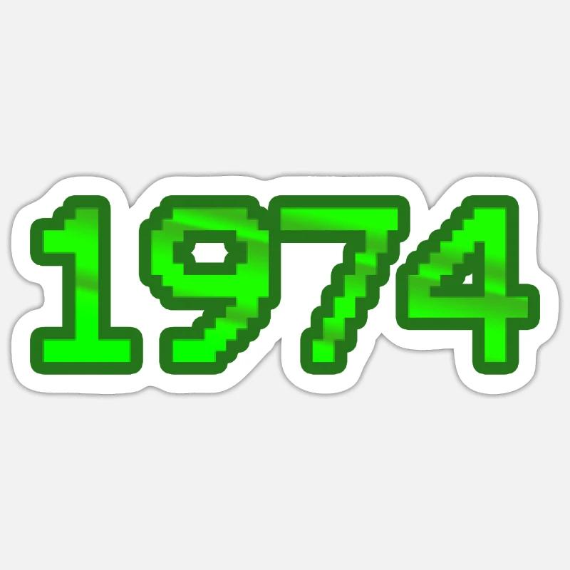 Computer 1974 - Sticker size S (10 x 10 cm) - white matte