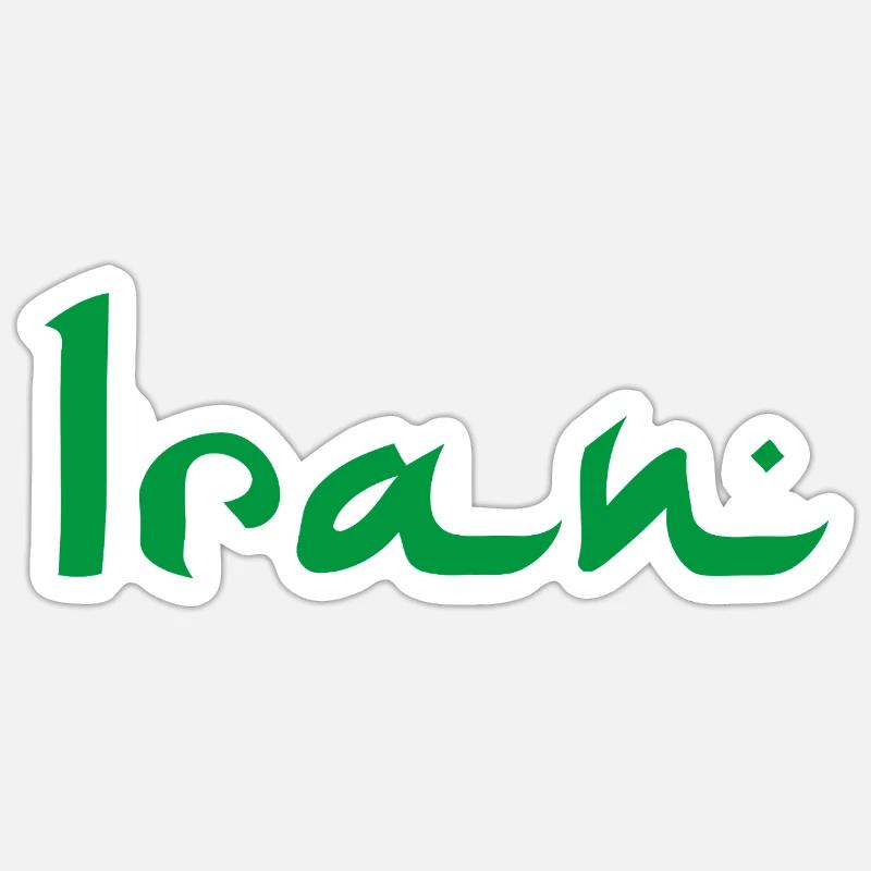 Iran - Sticker taille S (10 x 10 cm) - blanc mat