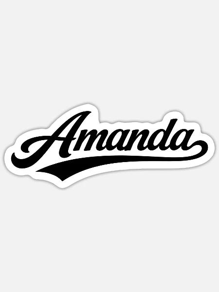 Amanda Name erst, letzte Familiengeschenke - Sticker Größe S (10 x 10 cm) - Mattweiß