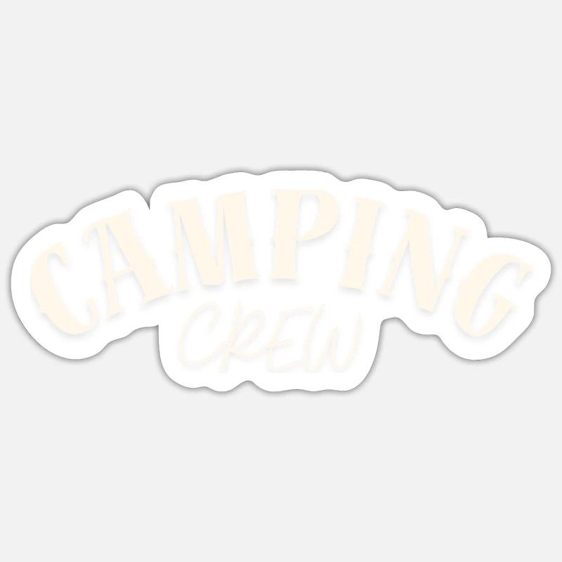 Équipe de camping - Sticker taille S (10 x 10 cm) - blanc mat
