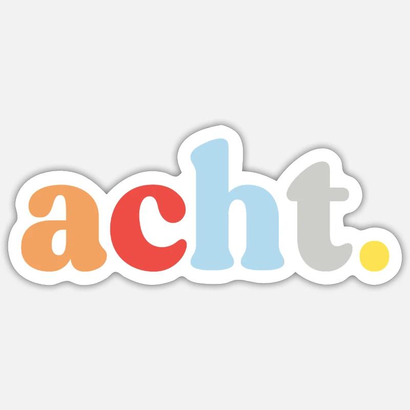 8e anniversaire Eight Retro - Sticker taille S (10 x 10 cm) - blanc mat