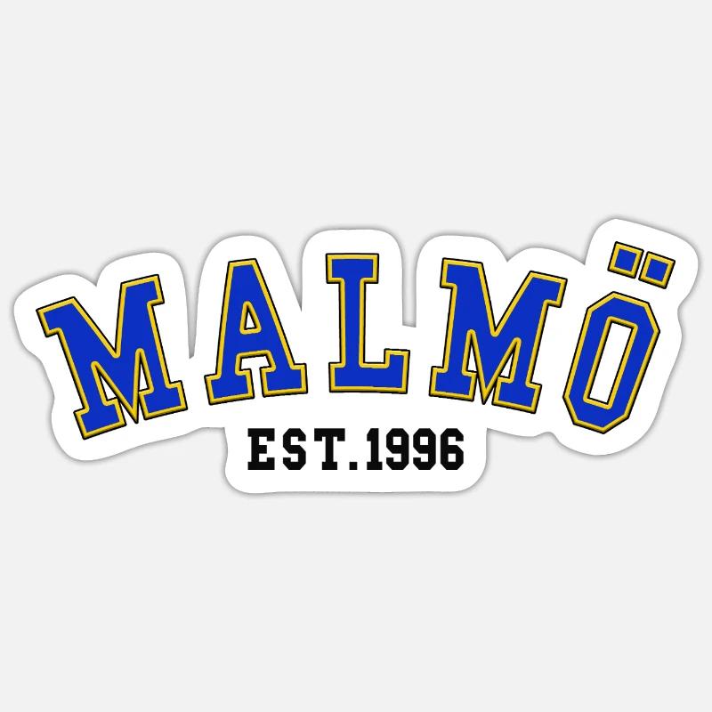 Malmö Est. 1996 - Sticker size S (10 x 10 cm) - white matte