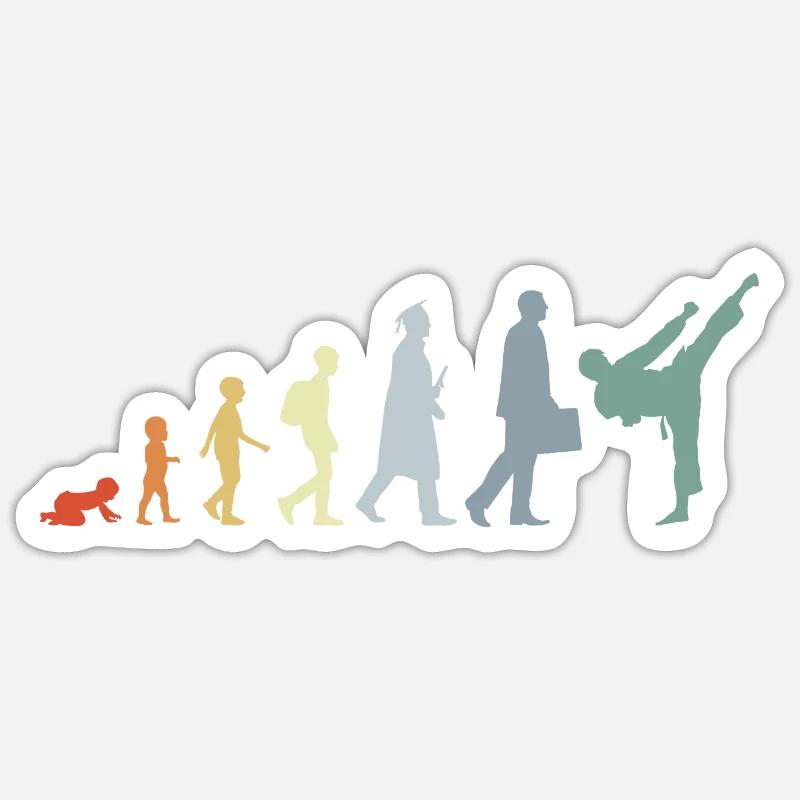 Retro Karateka Evolution Sticker size S (10 x 10 cm)