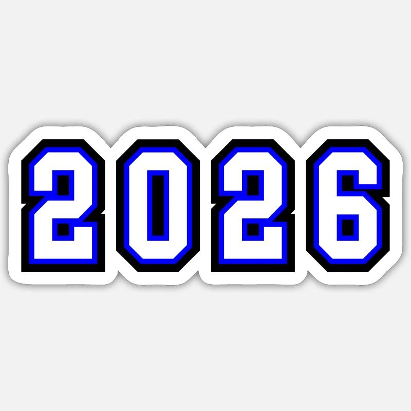 Année 2026 - Sticker taille S (10 x 10 cm) - blanc mat