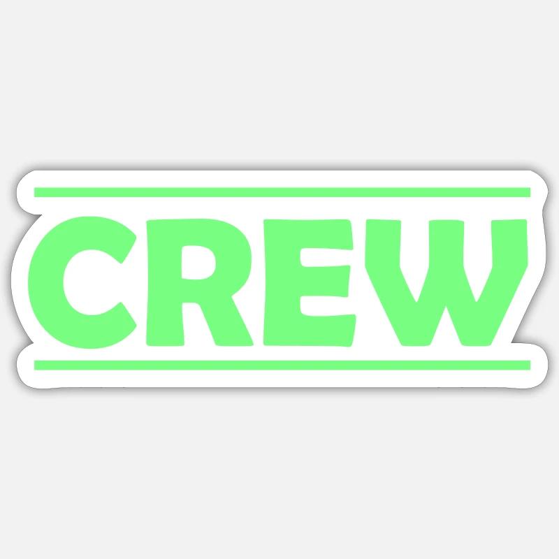 crew - Sticker size S (10 x 10 cm) - white matte