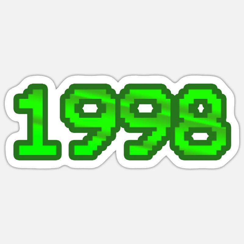 1998 - Sticker size S (10 x 10 cm) - white matte