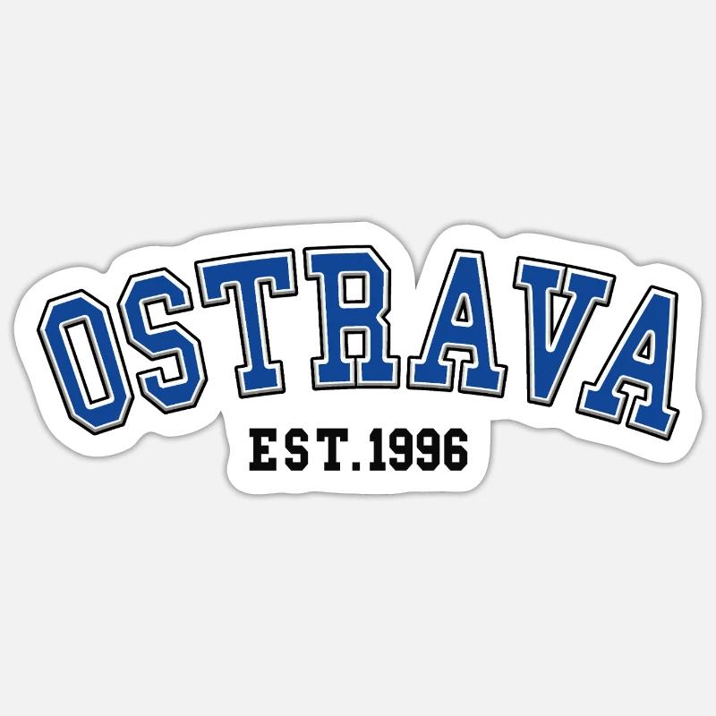 Ostrava Est. 1996 - Sticker size S (10 x 10 cm) - white matte