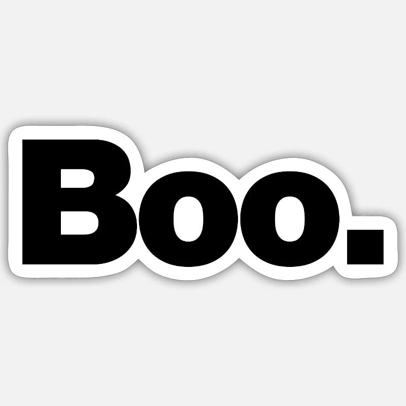 Boo - Sticker size S (10 x 10 cm) - white matte