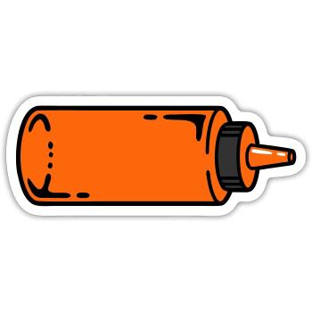 Sauce Bottle BBQ Grilling Ketchup Food Truck - Sticker size S (10 x 10 cm) - white matte - Front