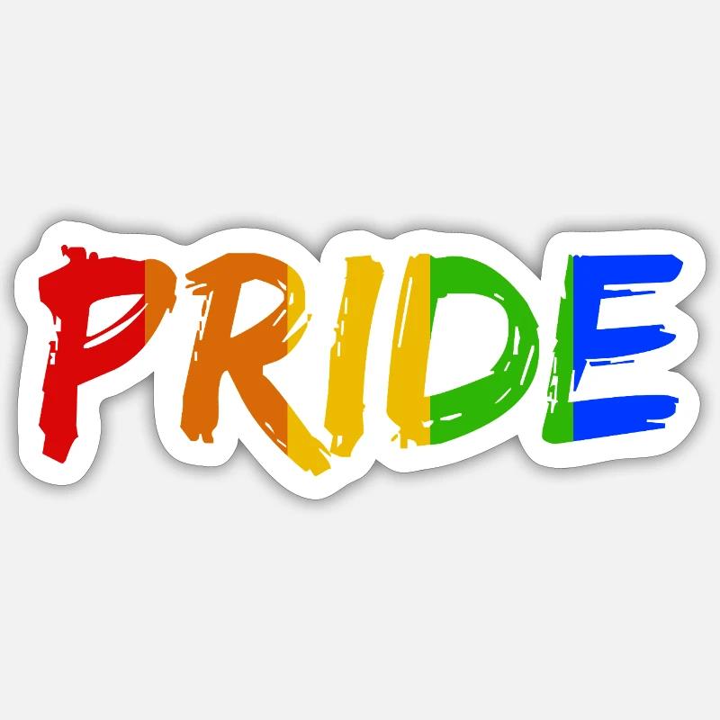 PRIDE - Sticker taille S (10 x 10 cm) - blanc mat