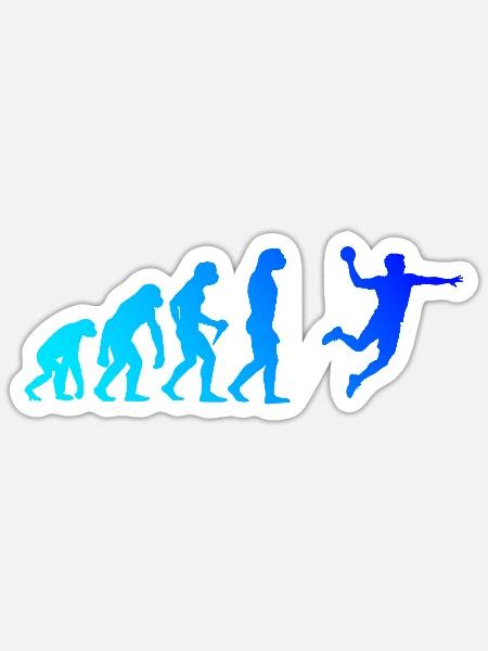 Geschenkidee für den Kreisläufer mit Handballspiel - Sticker Größe S (10 x 10 cm) - Mattweiß